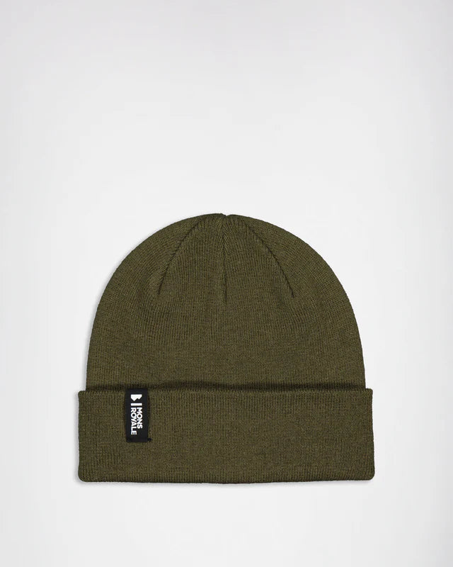 Mons Royale Unisex McCloud Merino Beanie Vert Lock Up