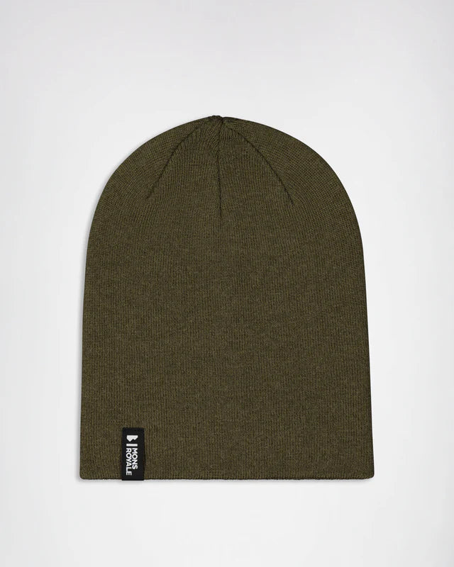 Mons Royale Unisex McCloud Merino Beanie Vert Lock Up