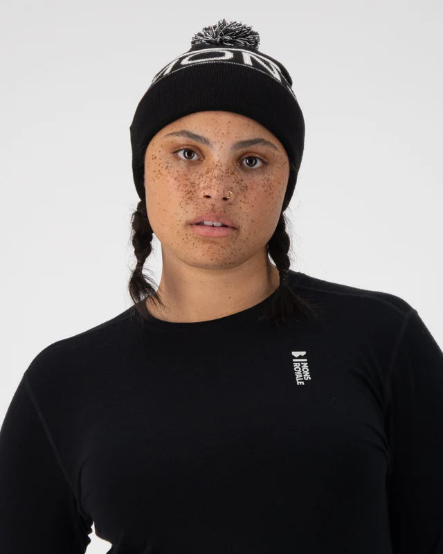 Mons Royale Unisex McCloud Pom Pom Beanie Logo