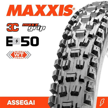 Assegai 29 X 2.50 WT 3C MaxxGrip DH TR E-MTB Fold 60X2TPI E-50