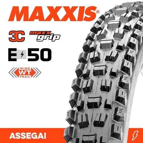 Assegai 29 X 2.50 WT 3C MaxxGrip DH TR E-MTB Fold 60X2TPI E-50