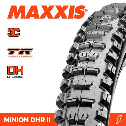 Minion DHR II 27.5 X 2.40 WT DH 3C MaxxGrip TR Fold 60X2TPI E-25