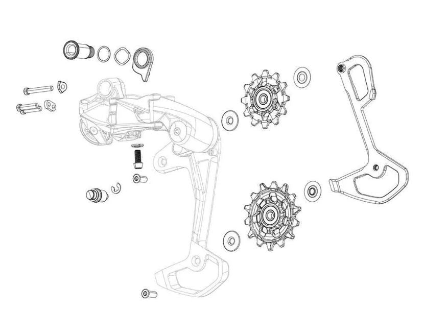 Sram Rear Derailleur Pulley Kit X0 T-Type Eagle AXS